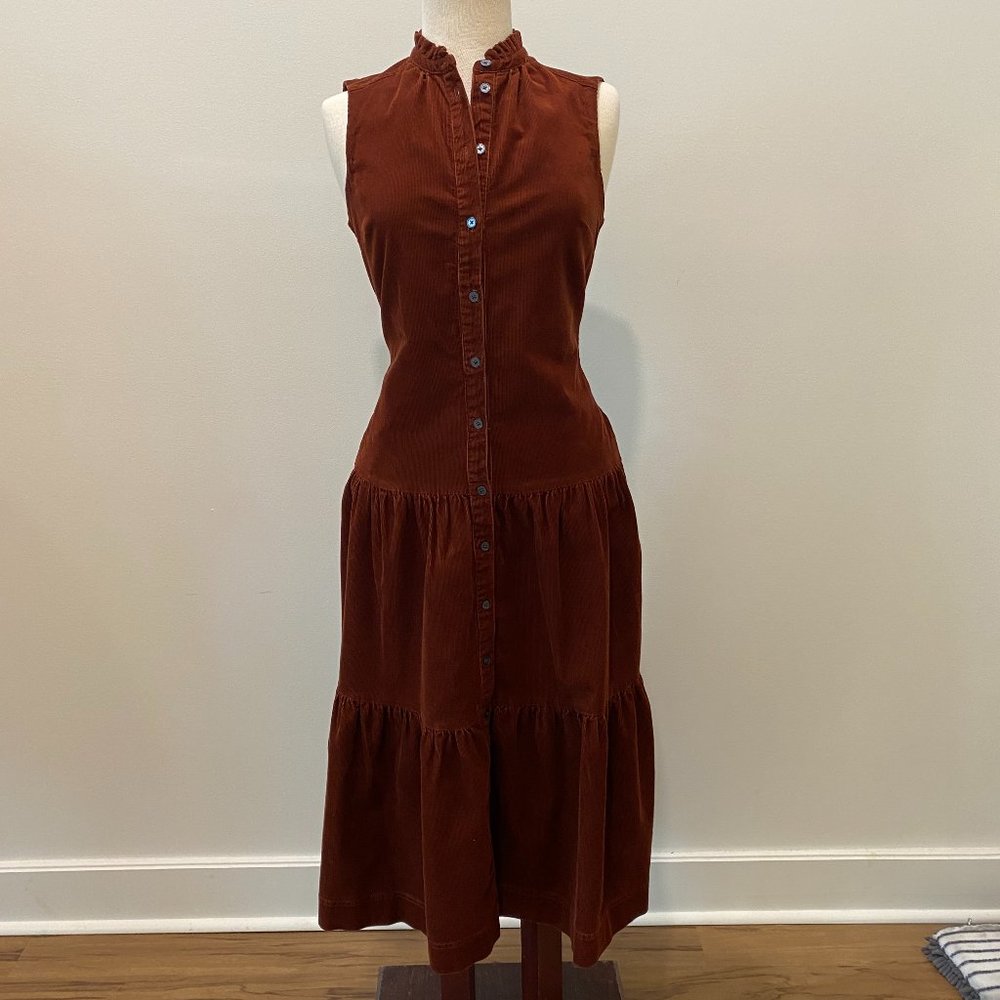 Women's Boden Rust Color Corduroy Dress Size 4